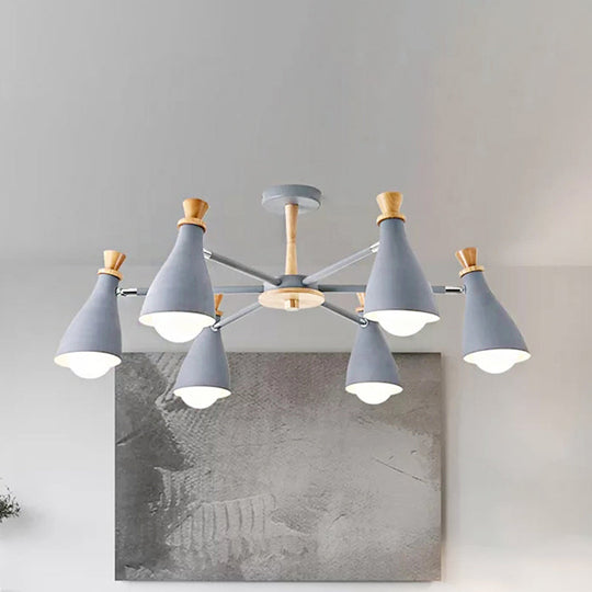 Macaron Style Metal Bottle Chandelier - Ideal for Living Room and Nursery - Stylish Hanging Light