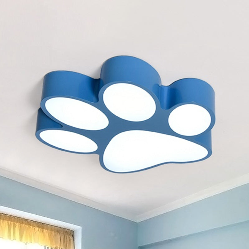 Hallway Home Paw LED Flushmount Ceiling Light - Acrylic, Kids' Lovely Design
