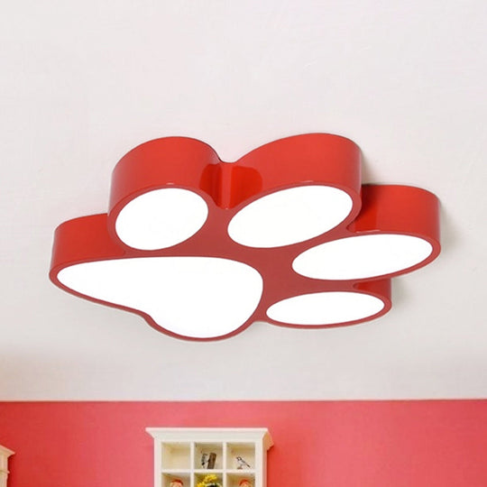 Hallway Home Paw LED Flushmount Ceiling Light - Acrylic, Kids' Lovely Design
