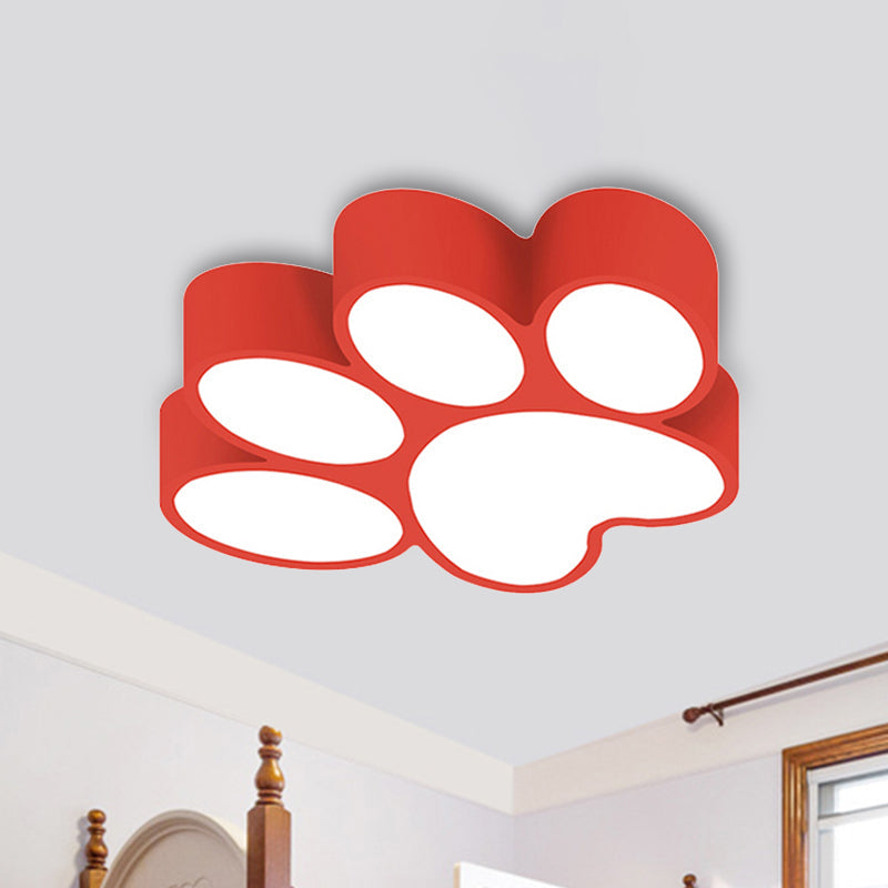 Hallway Home Paw LED Flushmount Ceiling Light - Acrylic, Kids' Lovely Design