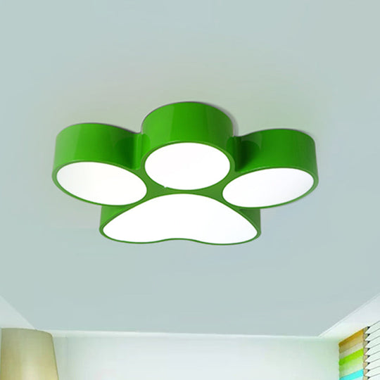 Hallway Home Paw LED Flushmount Ceiling Light - Acrylic, Kids' Lovely Design
