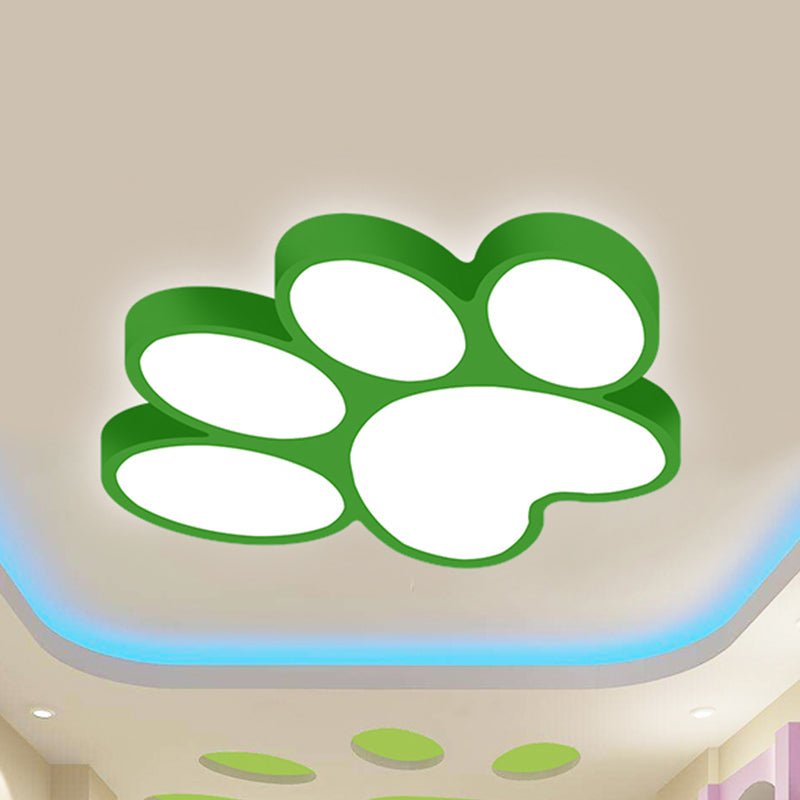 Hallway Home Paw LED Flushmount Ceiling Light - Acrylic, Kids' Lovely Design