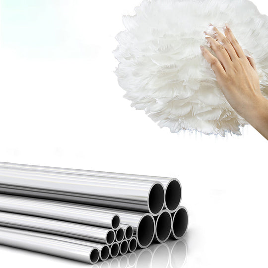 Simple White Feather Floor Lamp with Extendable Fishing Rod Arm