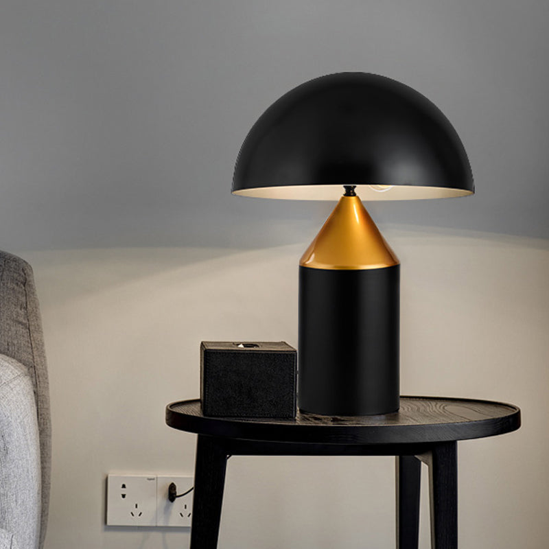 Modern Metal Geometric Nightstand Lamp - 2-Head Table Light for Bedroom