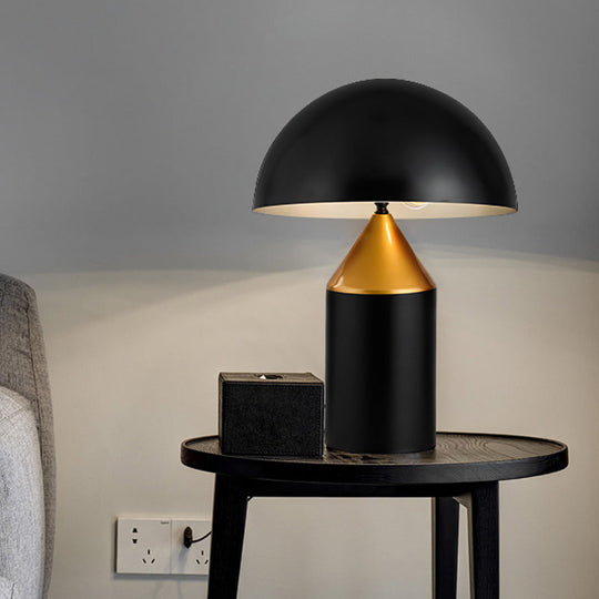 Modern Metal Geometric Nightstand Lamp - 2-Head Table Light for Bedroom