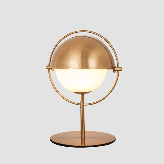 Swivel Globe Table Lamp - Opaline Glass, 1-Light Night Light for Bedroom