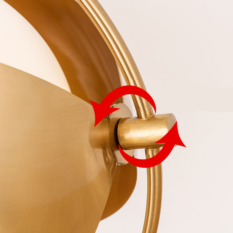 Swivel Globe Table Lamp - Opaline Glass, 1-Light Night Light for Bedroom