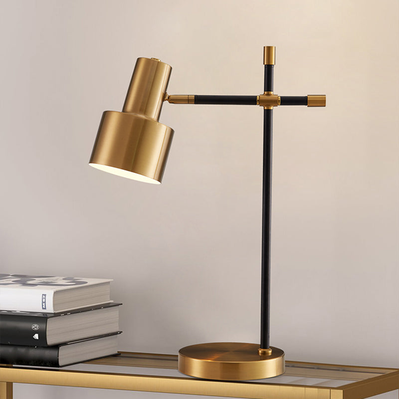 Adjustable Study Desk Lamp: Grenade Table Light in Gold-Black, Modern Metal Design