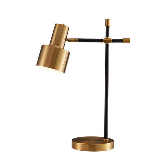 Adjustable Study Desk Lamp: Grenade Table Light in Gold-Black, Modern Metal Design