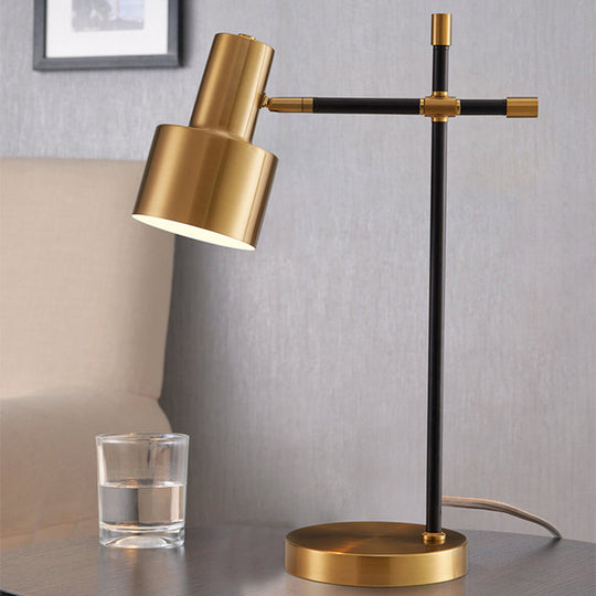 Adjustable Study Desk Lamp: Grenade Table Light in Gold-Black, Modern Metal Design