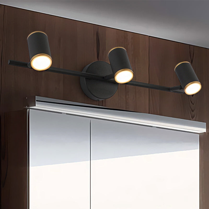 Contemporary LED Metal Wall Vanity Lamp - White/Warm Light