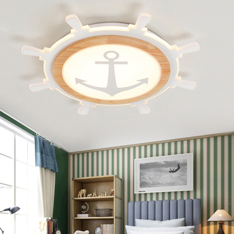 Nautical Acrylic LED Flush Mount Ceiling Light for Kids Room