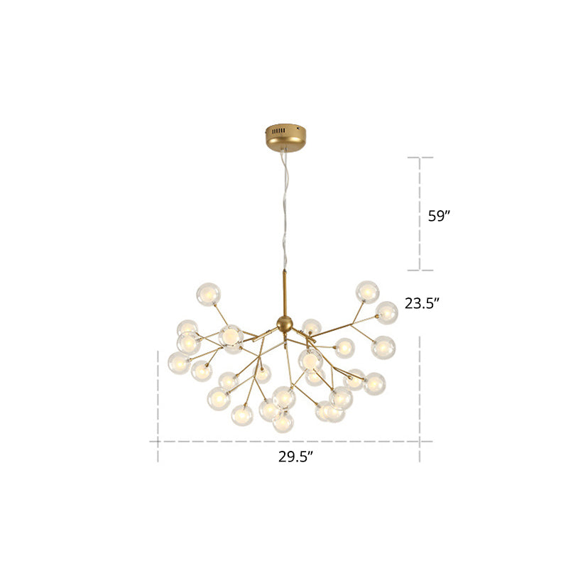 Postmodern Firefly Pendant Lamp with Double Glass Bubbles, Ideal for Restaurants