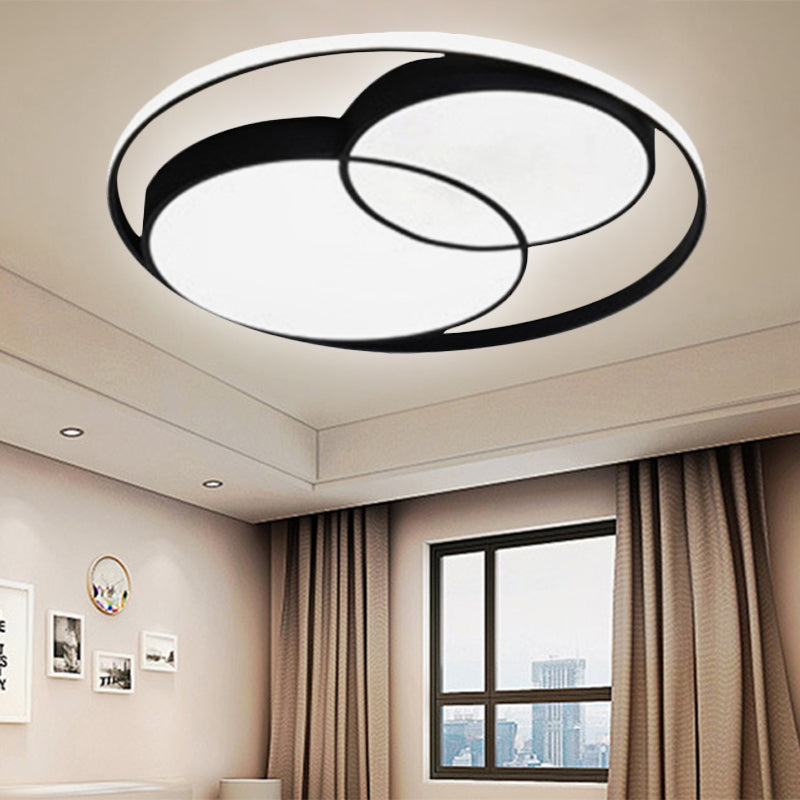 Modern Acrylic Snowman Ceiling Light - Stylish Flush Mount for Study Room & Kitchen