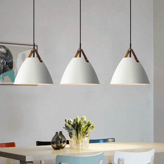 Metallic Macaron Pendant Lamp with Acrylic Diffuser - Dining Room Ceiling Light