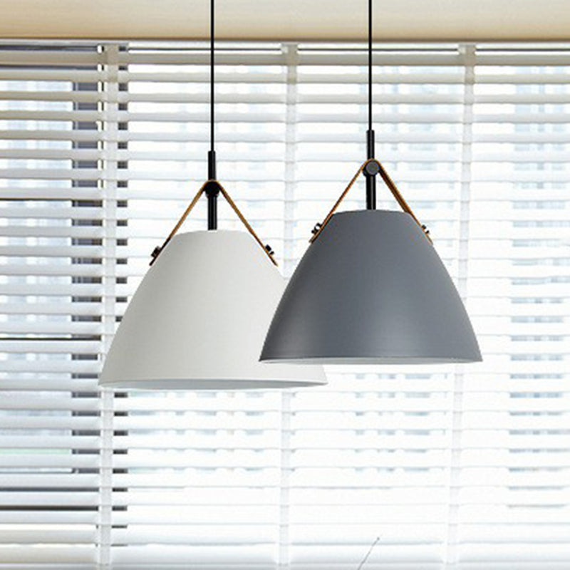 Metallic Macaron Pendant Lamp with Acrylic Diffuser - Dining Room Ceiling Light