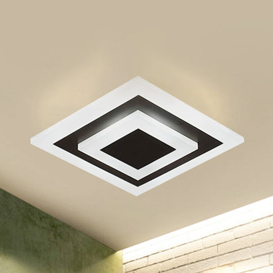 Modern Square Flush Acrylic Ceiling Light for Corridor Kitchen