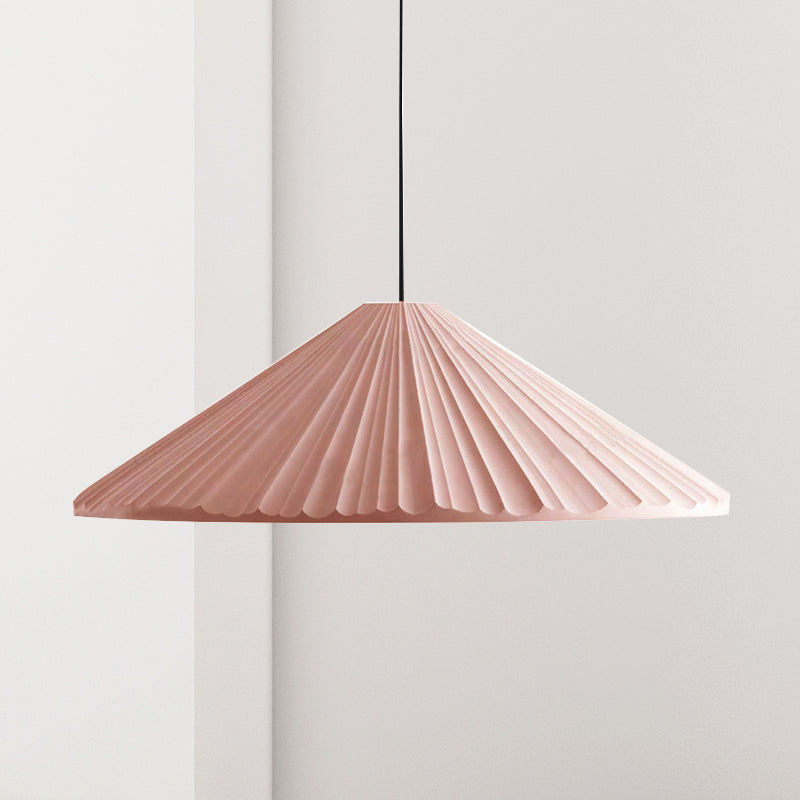 Nordic Style Cone Pendant Light - 1 Head Resin Hanging Light for Cafe or Restaurant