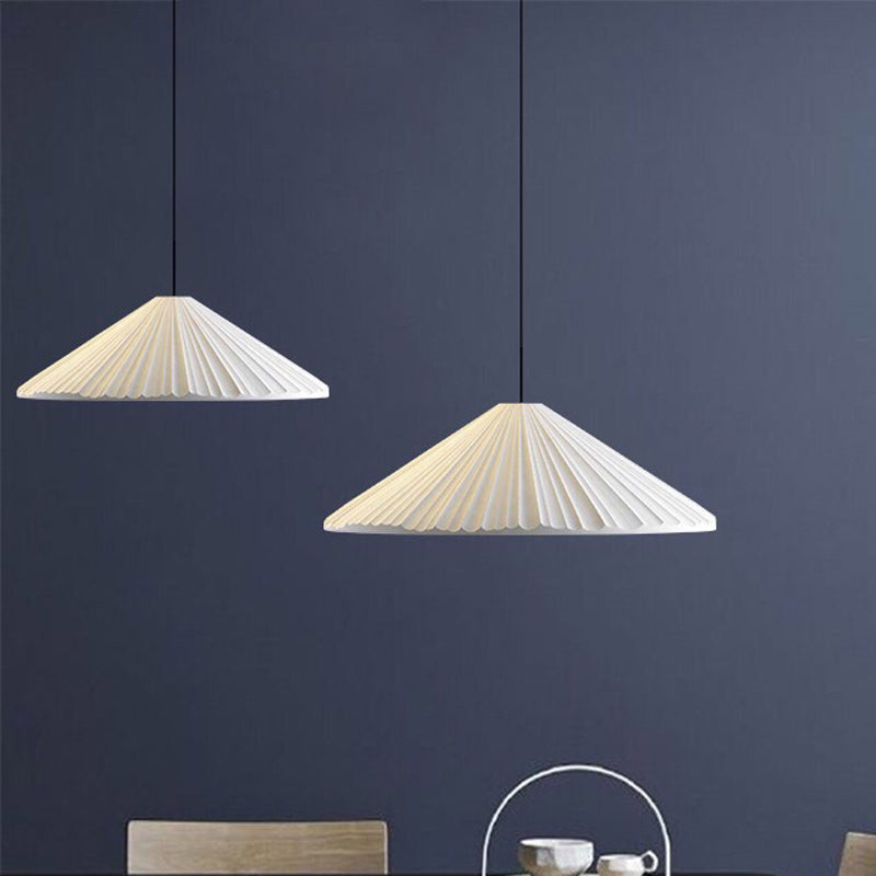 Nordic Style Cone Pendant Light - 1 Head Resin Hanging Light for Cafe or Restaurant