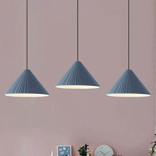 Nordic Style Cone Pendant Light - 1 Head Resin Hanging Light for Cafe or Restaurant