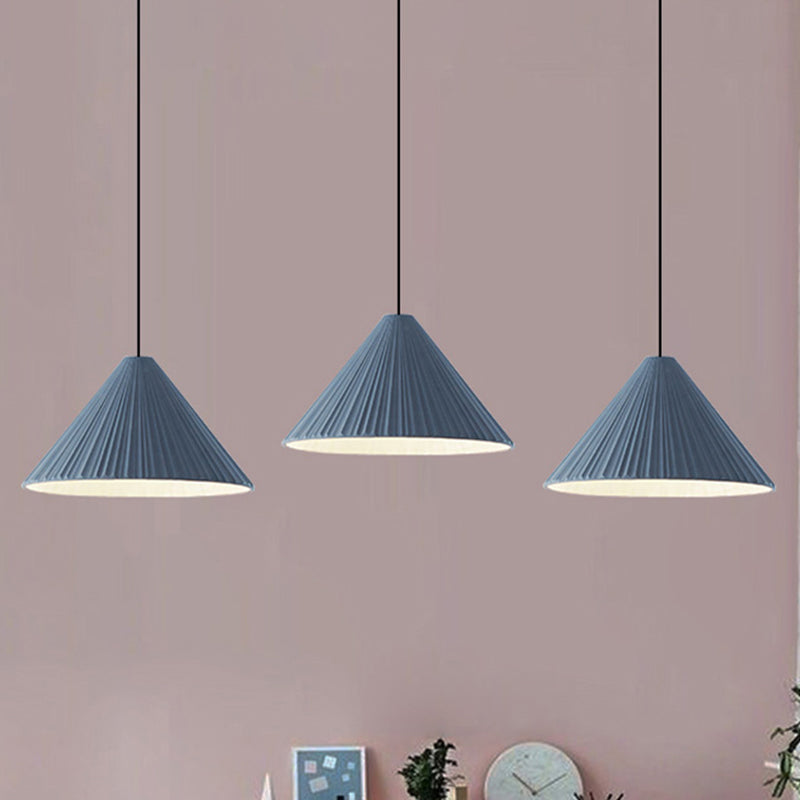 Nordic Style Cone Pendant Light - 1 Head Resin Hanging Light for Cafe or Restaurant