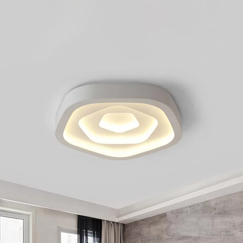 Nordic Style LED Flush Mount Bedroom Ceiling Light with Rose Shade - Perfect for Kids