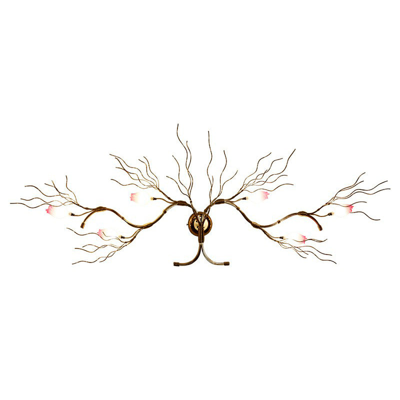 Art Deco Aluminum Sconce Light with 6 Bulbs for Living Room Wall Decor