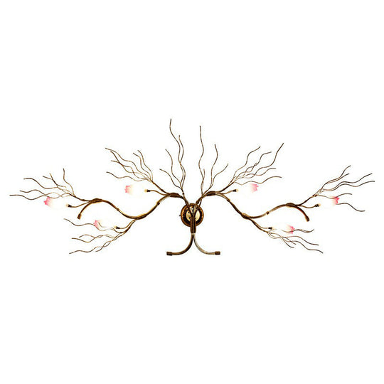 Art Deco Aluminum Sconce Light with 6 Bulbs for Living Room Wall Decor