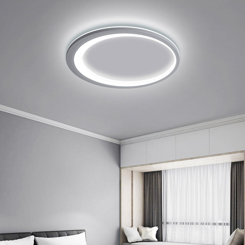 Ultrathin Flush Mount LED Ceiling Light Fixture - Nordic Style (Grey-White)