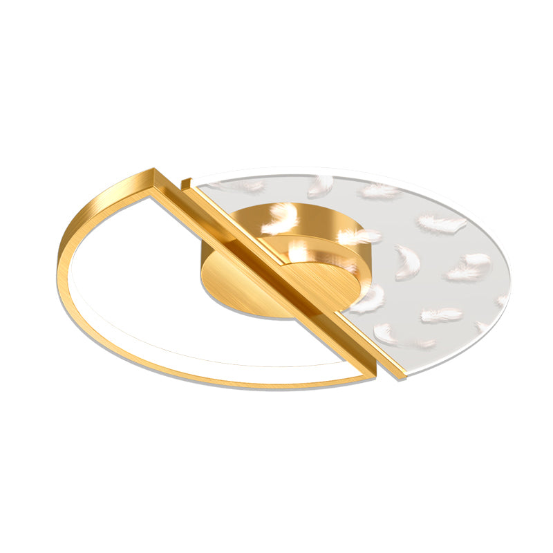 Modern LED Flush Ceiling Light with Acrylic Cover - Round Shape