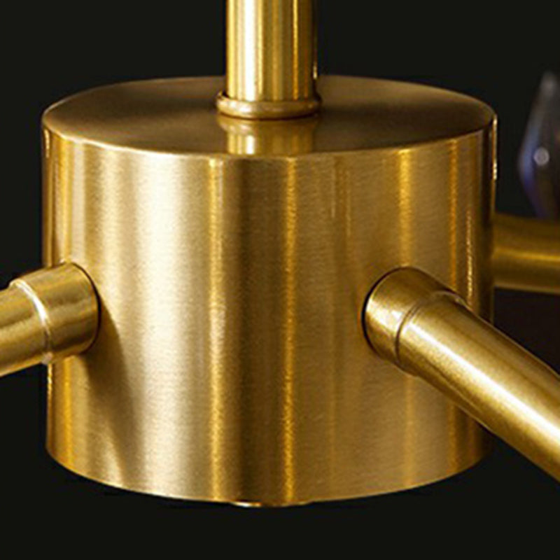 Simplicity Prismatic Crystal Brass Sconce Wall Lamp: Half Cylinder Shape with 2-Head Lighting