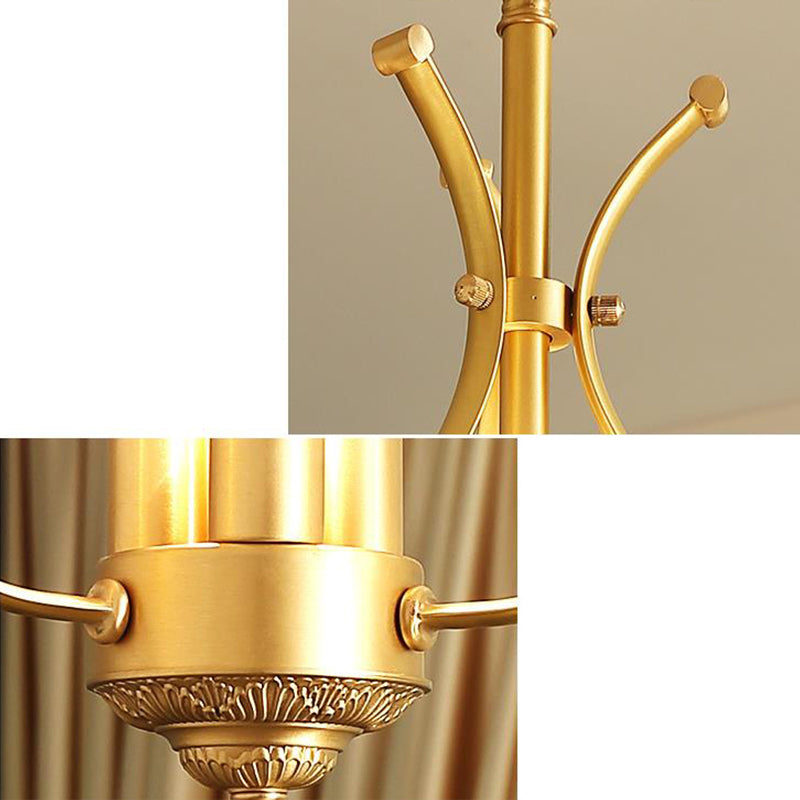 Classic 4-Light Gold Candle Chandelier - Dining Room Pendant Lighting with Metal