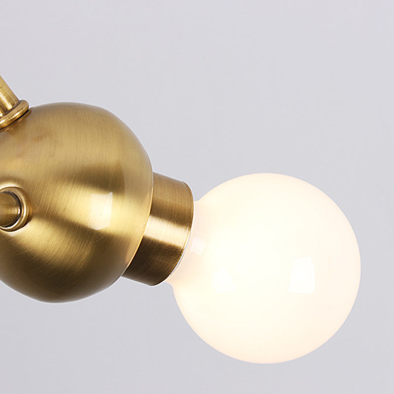 Traditional Triangle Metal Hanging Chandelier in Gold - 4-Light Ceiling Light for Dining Room