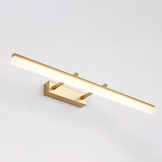 Modern 16"/19.5" Gold Wall Sconce with Acrylic LED Light for Bathroom Vanity - Warm/White