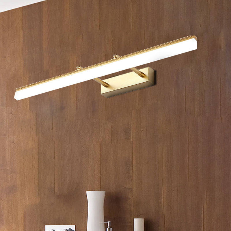 Modern 16"/19.5" Gold Wall Sconce with Acrylic LED Light for Bathroom Vanity - Warm/White