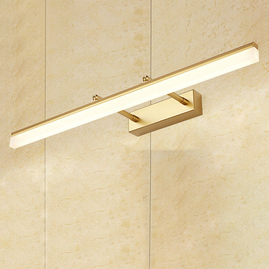 Modern 16"/19.5" Gold Wall Sconce with Acrylic LED Light for Bathroom Vanity - Warm/White