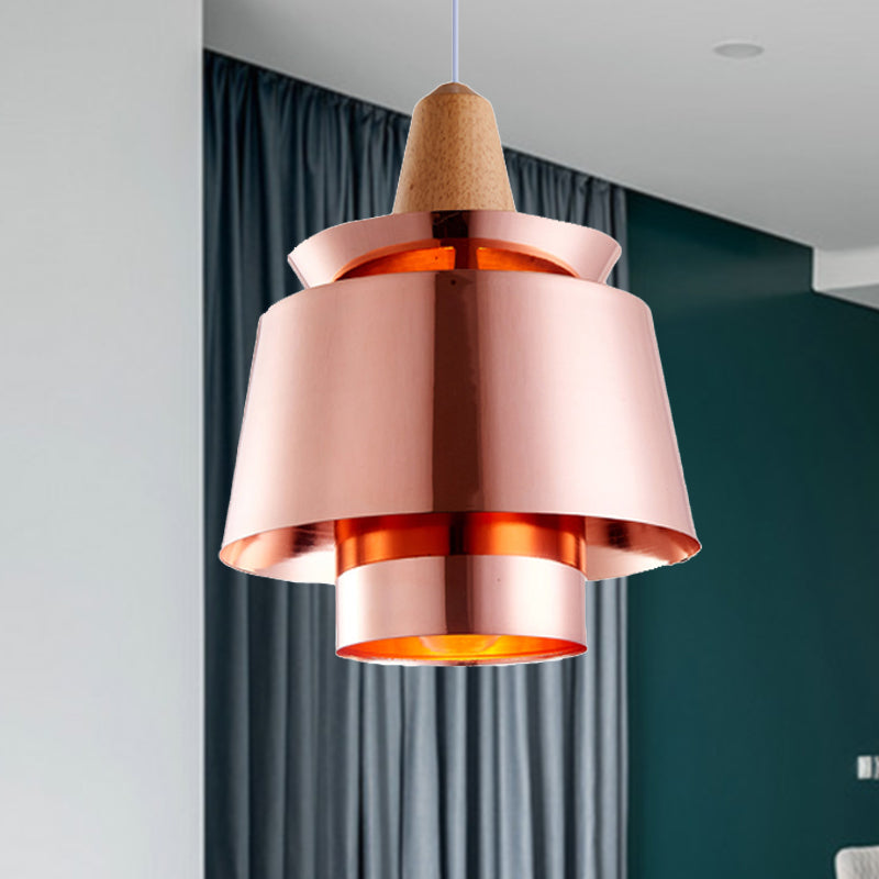 Modern Black/White Pendant Light for Dining Room with Metal Shade