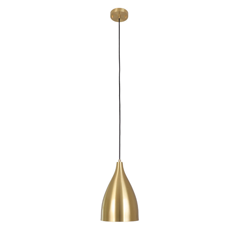 Gold Plated Metal Bullet Pendant Lamp for Modern Restaurants