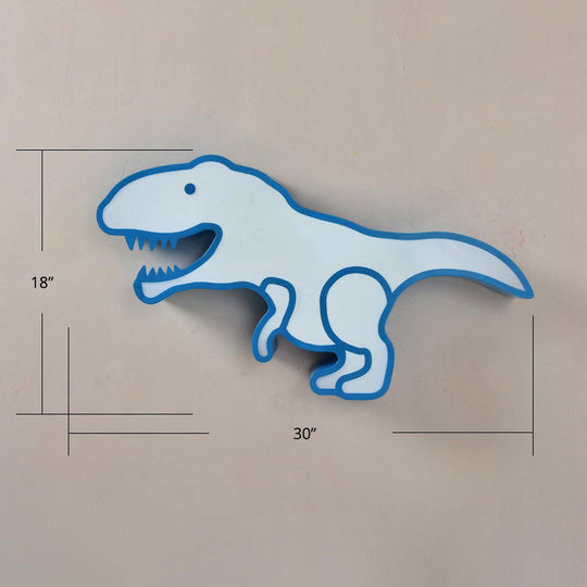 Dinosaur LED Flushmount Ceiling Lamp for Kids Room - Metal Flush-Mount Light Fixture
