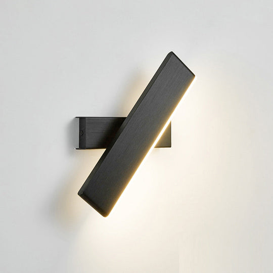 Modern Aluminum LED Swivel Wall Light Sconce for Bedroom - Bar Shape