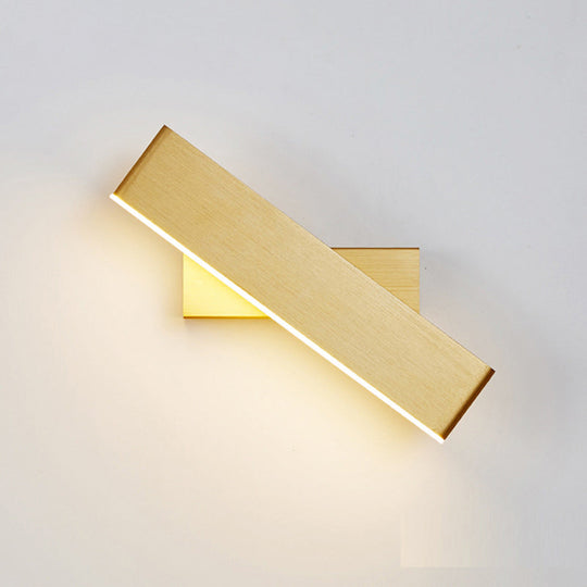 Modern Aluminum LED Swivel Wall Light Sconce for Bedroom - Bar Shape