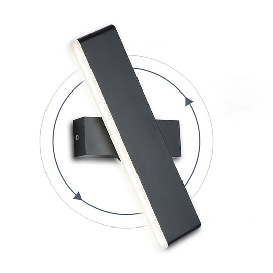 Modern Aluminum LED Swivel Wall Light Sconce for Bedroom - Bar Shape