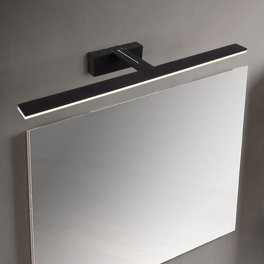 Sleek LED Vanity Lamp: Minimalist Bar Design, Metal Base, Acrylic Diffuser - Ideal for Bathrooms