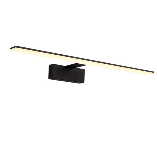 Sleek LED Vanity Lamp: Minimalist Bar Design, Metal Base, Acrylic Diffuser - Ideal for Bathrooms