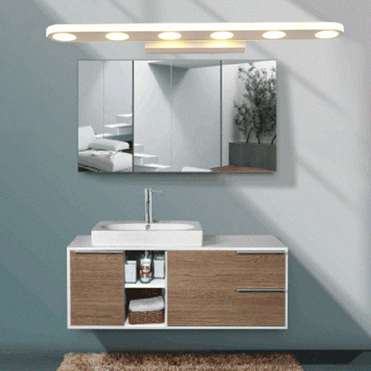 Sleek White LED Metal Bathroom Sconce Light Fixture: Simplicity at its Finest