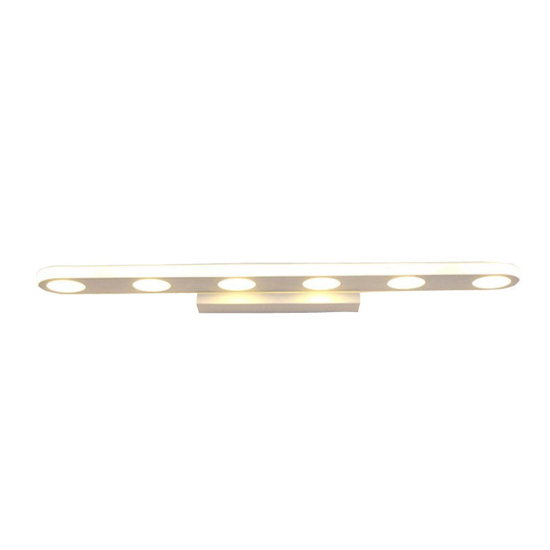 Sleek White LED Metal Bathroom Sconce Light Fixture: Simplicity at its Finest