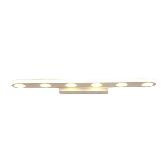 Sleek White LED Metal Bathroom Sconce Light Fixture: Simplicity at its Finest