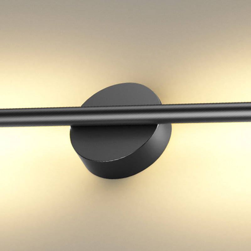 Modern Black LED Wall Sconce for Living Room - Stylish Metallic Fixture