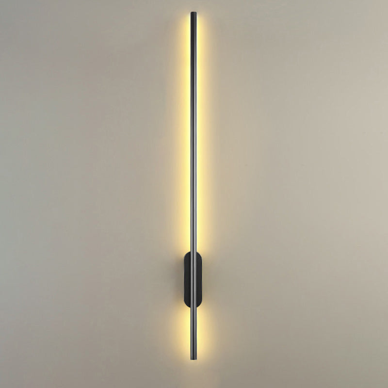 Modern Black LED Wall Sconce for Living Room - Stylish Metallic Fixture