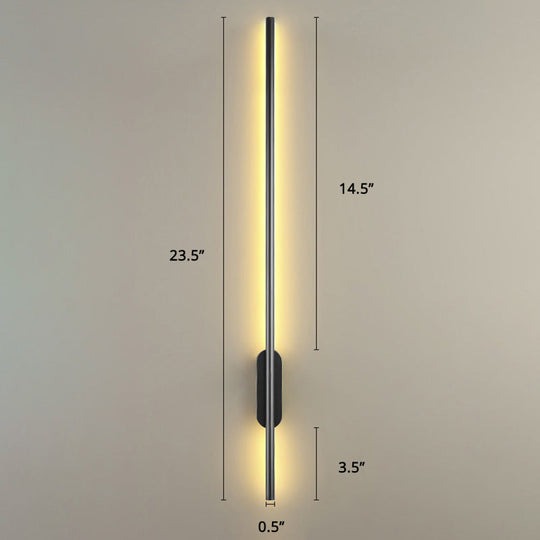 Modern Black LED Wall Sconce for Living Room - Stylish Metallic Fixture